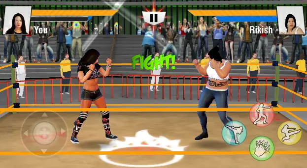 坏女孩摔跤游戏