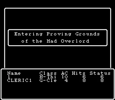 Wizardry - Proving Grounds of the Mad Overlord (USA)