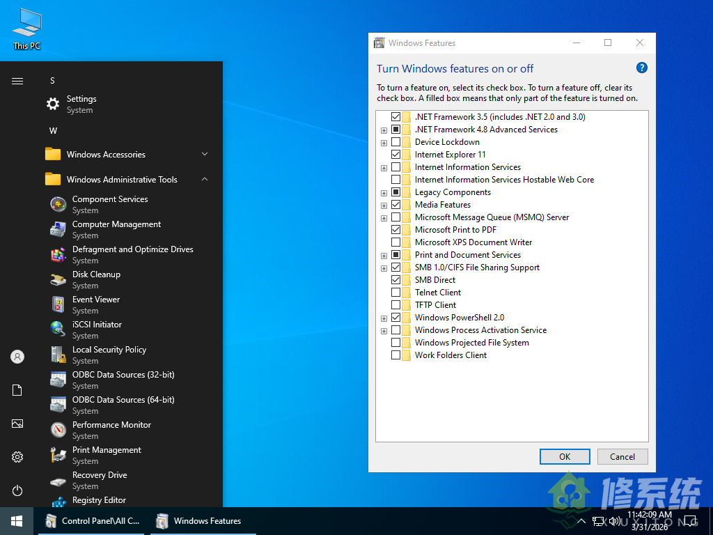 小修 Win10 LTSC2021 19044.7058 极限精简 英文版 [1.46G](20260331)