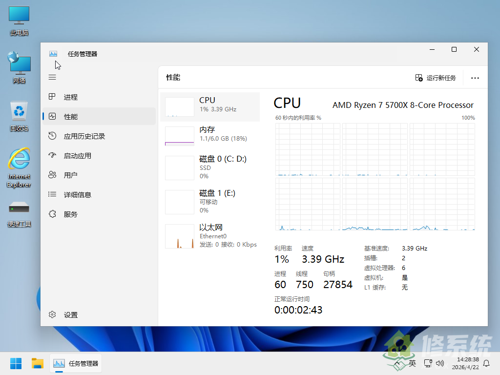 小修 Windows 11 专业工作站 22631.4169 深度精简版 [1.46G] (20260422)