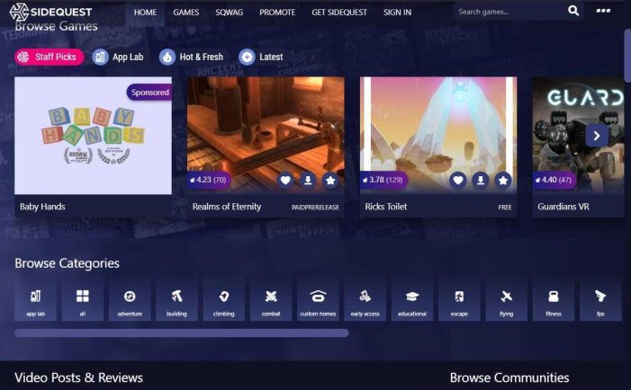 SideQuest 汉化中文版 –  Oculus Quest游戏安装工具