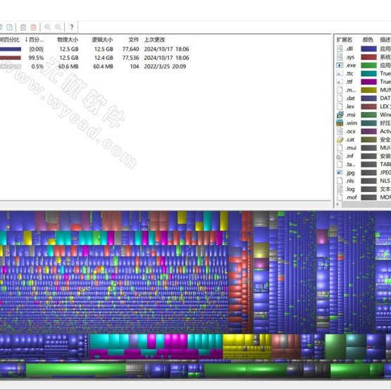 磁盘使用统计工具 | WinDirStat v2.5.0 / 2.5.6 Beta 中文绿色版