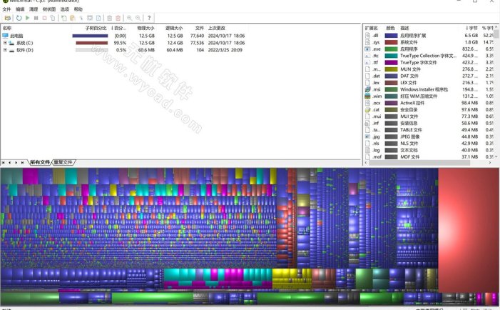 磁盘使用统计工具 | WinDirStat v2.5.0 / 2.5.6 Beta 中文绿色版